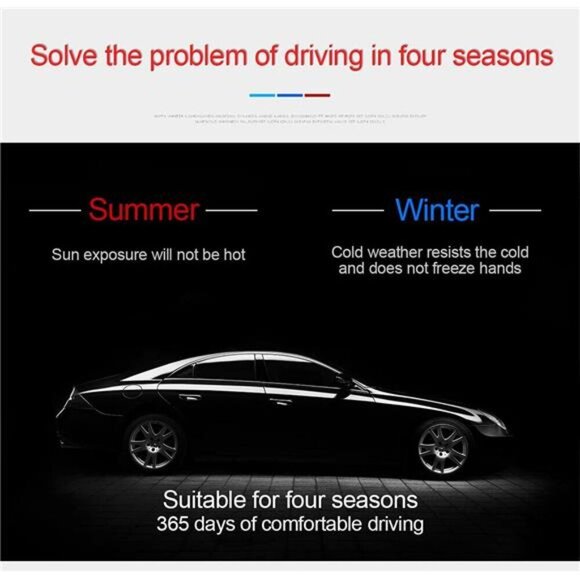 Bling Soft Leather Steering Wheel Cover,15Inch Colorful Rhinestones Auto Elastic - Picture 6 of 7